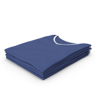 Female V Neck Folded Stacked White and Dark Blue PNG & PSD Images