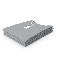 Female V Neck Folded Stacked With Tag White and Gray PNG & PSD Images