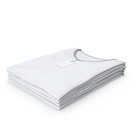 Female V Neck Folded Stacked With Tag White and Gray PNG & PSD Images