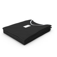 Female V Neck Folded Stacked With Tag White and Black PNG & PSD Images