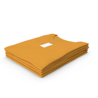 Female V Neck Folded Stacked With Tag Orange PNG & PSD Images
