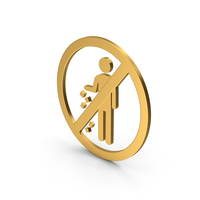 Symbol Do Not Litter Gold PNG & PSD Images