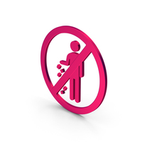 Symbol Do Not Litter Metallic PNG & PSD Images