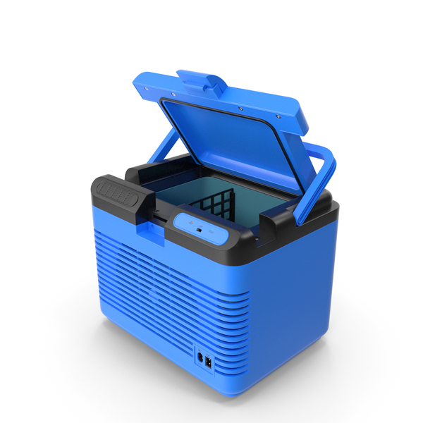 Portable Car Refrigerator Blue PNG & PSD Images