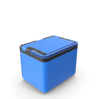 Portable Car Refrigerator Closed Blue Used PNG & PSD Images