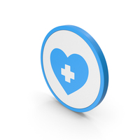 Icon Medical Heart Blue PNG & PSD Images