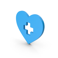 Symbol Medical Heart Blue PNG & PSD Images