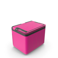 Portable Car Refrigerator Closed Pink Used PNG & PSD Images