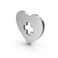 Symbol Medical Heart Silver PNG & PSD Images
