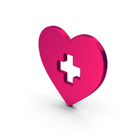 Symbol Medical Heart Metallic PNG & PSD Images