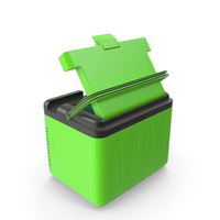 Portable Car Refregerator Green Used PNG & PSD Images