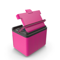 Portable Car Refrigerator Pink Used PNG & PSD Images