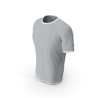 Male Crew Neck Worn White and Gray PNG & PSD Images