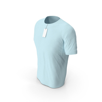 Male Crew Neck Worn With Tag Blue PNG & PSD Images