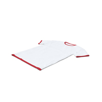 Male Crew Neck Laying White and Red PNG & PSD Images