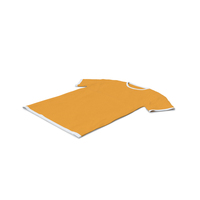 Male Crew Neck Laying White and Orange PNG & PSD Images
