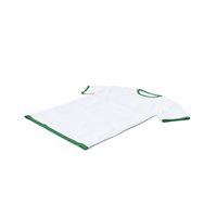 Male Crew Neck Laying White and Green PNG & PSD Images