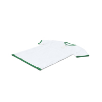 Male Crew Neck Laying With Tag White and Green PNG & PSD Images