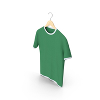 Male Crew Neck Hanging White and Green PNG & PSD Images
