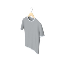 Male Crew Neck Hanging White and Gray PNG & PSD Images