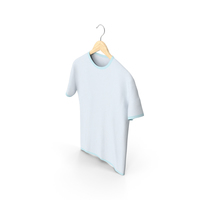 Male Crew Neck Hanging White and Blue PNG & PSD Images