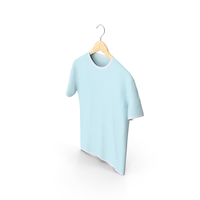 Male Crew Neck Hanging White and Blue PNG & PSD Images
