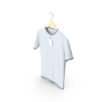 Male Crew Neck Hanging With Tag White and Gray PNG & PSD Images