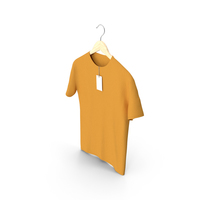 Male Crew Neck Hanging With Tag Orange PNG & PSD Images