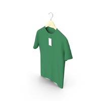 Male Crew Neck Hanging With Tag Green PNG & PSD Images
