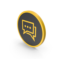 Icon Chatting Yellow PNG & PSD Images