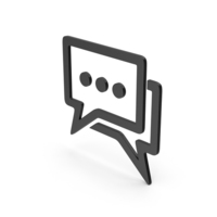 Symbol Chatting Black PNG & PSD Images