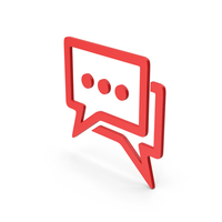 Symbol Chatting Red PNG & PSD Images