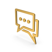 Symbol Chatting Gold PNG & PSD Images