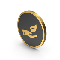 Gold Icon Save Green PNG & PSD Images