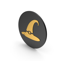 Halloween Hat Gold Icon PNG & PSD Images