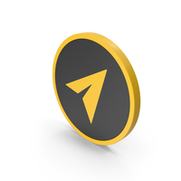 Icon Paper Plane Yellow PNG & PSD Images