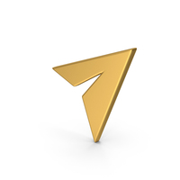 Symbol Paper Plane Gold PNG & PSD Images