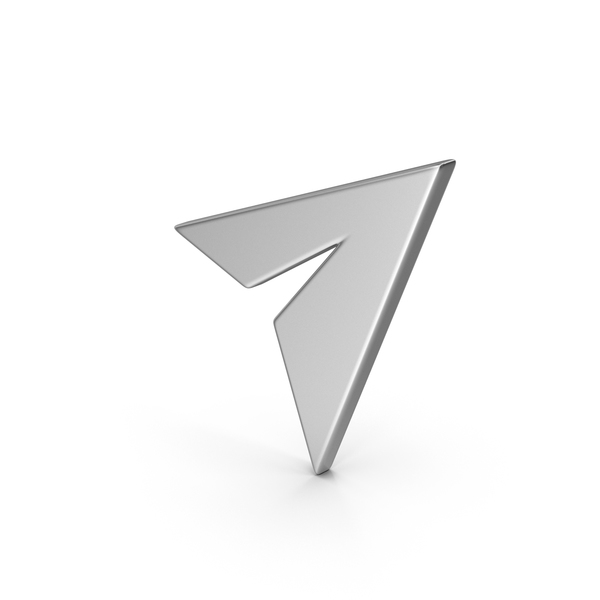 Symbol Paper Plane Silver PNG & PSD Images