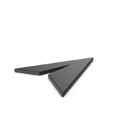Black Symbol Paper Plane PNG & PSD Images