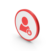 Icon Locked User Red PNG & PSD Images