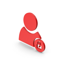 Symbol Locked User Red PNG & PSD Images