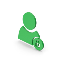 Symbol Locked User Green PNG & PSD Images