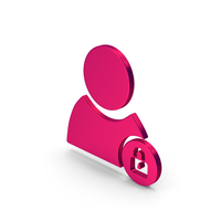 Symbol Locked User Metallic PNG & PSD Images