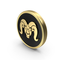 Horoscope Zodiac Sign Aries Coin PNG & PSD Images