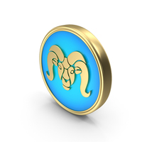 Horoscope Zodiac Sign Aries Coin PNG & PSD Images