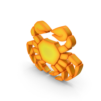 Orange Cancer Zodiac Sign PNG & PSD Images