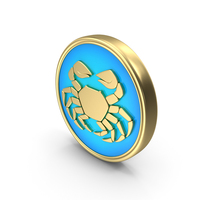 Horoscope Zodiac Sign Cancer Coin PNG & PSD Images