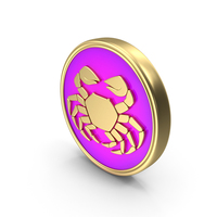 Horoscope Zodiac Sign Cancer Coin PNG & PSD Images
