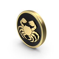Horoscope Zodiac Sign Cancer Coin PNG & PSD Images