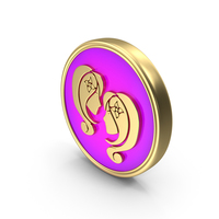 Horoscope Zodiac Sign Gemini Coin PNG & PSD Images